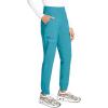 Cherokee Scrub Pants for Women Jogger Natural Rise Medical Uniform 5 Pocket Elastic Waist Ultra Soft 2-Way Stretch – WW011(Soft Marine)