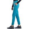 Cherokee Scrub Pants for Women Jogger Natural Rise Medical Uniform 5 Pocket Elastic Waist Ultra Soft 2-Way Stretch – WW011(Teal Blue)