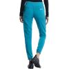 Cherokee Scrub Pants for Women Jogger Natural Rise Medical Uniform 5 Pocket Elastic Waist Ultra Soft 2-Way Stretch – WW011(Teal Blue)