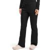 Cherokee Scrub Pants for Women Mid Rise Flare Leg Drawstring Cargo Medical Uniform 4 Pocket Durable Easy Care Stretch – 4044(Black)