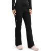 Cherokee Scrub Pants for Women Mid Rise Flare Leg Drawstring Cargo Medical Uniform 4 Pocket Durable Easy Care Stretch – 4044(Black)