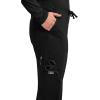 Cherokee Scrub Pants for Women Mid Rise Flare Leg Drawstring Cargo Medical Uniform 4 Pocket Durable Easy Care Stretch – 4044(Black)