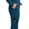 Cherokee Scrub Pants for Women Mid Rise Flare Leg Drawstring Cargo Medical Uniform 4 Pocket Durable Easy Care Stretch – 4044(Caribbean Blue)