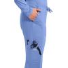 Cherokee Scrub Pants for Women Mid Rise Flare Leg Drawstring Cargo Medical Uniform 4 Pocket Durable Easy Care Stretch – 4044(Ciel)