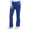 Cherokee Scrub Pants for Women Mid Rise Flare Leg Drawstring Cargo Medical Uniform 4 Pocket Durable Easy Care Stretch – 4044(Galaxy Blue)