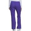 Cherokee Scrub Pants for Women Mid Rise Flare Leg Drawstring Cargo Medical Uniform 4 Pocket Durable Easy Care Stretch – 4044(Grape)