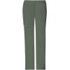 Cherokee Scrub Pants for Women Mid Rise Flare Leg Drawstring Cargo Medical Uniform 4 Pocket Durable Easy Care Stretch – 4044(Olive)