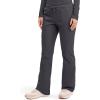 Cherokee Scrub Pants for Women Mid Rise Flare Leg Drawstring Cargo Medical Uniform 4 Pocket Durable Easy Care Stretch – 4044(Pewter)