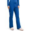 Cherokee Scrub Pants for Women Mid Rise Flare Leg Drawstring Cargo Medical Uniform 4 Pocket Durable Easy Care Stretch – 4044(Royal)
