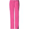 Cherokee Scrub Pants for Women Mid Rise Flare Leg Drawstring Cargo Medical Uniform 4 Pocket Durable Easy Care Stretch – 4044(Shocking Pink)