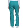 Cherokee Scrub Pants for Women Mid Rise Flare Leg Drawstring Cargo Medical Uniform 4 Pocket Durable Easy Care Stretch – 4044(Teal Blue)