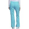 Cherokee Scrub Pants for Women Mid Rise Flare Leg Drawstring Cargo Medical Uniform 4 Pocket Durable Easy Care Stretch – 4044(Turquoise)