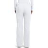 Cherokee Scrub Pants for Women Mid Rise Flare Leg Drawstring Cargo Medical Uniform 4 Pocket Durable Easy Care Stretch – 4044(White)