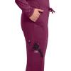 Cherokee Scrub Pants for Women Mid Rise Flare Leg Drawstring Cargo Medical Uniform 4 Pocket Durable Easy Care Stretch – 4044(Wine)
