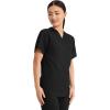 Cherokee Scrub Top for Women & Men, V-Neck Tuckable Medical Shirt with 1 Chest Pocket & ID Loop – WW625(Black)