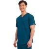 Cherokee Scrub Top for Women & Men, V-Neck Tuckable Medical Shirt with 1 Chest Pocket & ID Loop – WW625(Caribbean Blue)