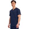 Cherokee Scrub Top for Women & Men, V-Neck Tuckable Medical Shirt with 1 Chest Pocket & ID Loop – WW625(Navy)