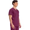 Cherokee Scrub Top for Women & Men, V-Neck Tuckable Medical Shirt with 1 Chest Pocket & ID Loop – WW625(Wine)