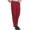 Cherokee Scrub for Men Fly Front Cargo Pant with 7 Pocket, Durable, Fade Resistant Fabric – 4000(Red)