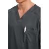 Cherokee Scrub for Men’s Tuckable V-Neck Top with 1 Chest Pocket, Pen Slot, Ultra Soft, Durable, 2-Way Stretch Fabric- WW690(Black)