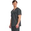 Cherokee Scrub for Men’s Tuckable V-Neck Top with 1 Chest Pocket, Pen Slot, Ultra Soft, Durable, 2-Way Stretch Fabric- WW690(Black)