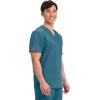 Cherokee Scrub for Men’s Tuckable V-Neck Top with 1 Chest Pocket, Pen Slot, Ultra Soft, Durable, 2-Way Stretch Fabric- WW690(Caribbean Blue)