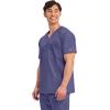 Cherokee Scrub for Men’s Tuckable V-Neck Top with 1 Chest Pocket, Pen Slot, Ultra Soft, Durable, 2-Way Stretch Fabric- WW690(Grape)