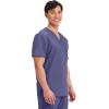Cherokee Scrub for Men’s Tuckable V-Neck Top with 1 Chest Pocket, Pen Slot, Ultra Soft, Durable, 2-Way Stretch Fabric- WW690(Grape)