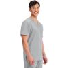 Cherokee Scrub for Men’s Tuckable V-Neck Top with 1 Chest Pocket, Pen Slot, Ultra Soft, Durable, 2-Way Stretch Fabric- WW690(Grey)