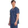 Cherokee Scrub for Men’s Tuckable V-Neck Top with 1 Chest Pocket, Pen Slot, Ultra Soft, Durable, 2-Way Stretch Fabric- WW690(Navy)
