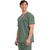 Cherokee Scrub for Men’s Tuckable V-Neck Top with 1 Chest Pocket, Pen Slot, Ultra Soft, Durable, 2-Way Stretch Fabric- WW690(Olive)