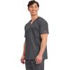 Cherokee Scrub for Men’s Tuckable V-Neck Top with 1 Chest Pocket, Pen Slot, Ultra Soft, Durable, 2-Way Stretch Fabric- WW690(Pewter)