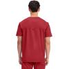 Cherokee Scrub for Men’s Tuckable V-Neck Top with 1 Chest Pocket, Pen Slot, Ultra Soft, Durable, 2-Way Stretch Fabric- WW690(Red)