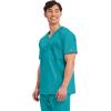 Cherokee Scrub for Men’s Tuckable V-Neck Top with 1 Chest Pocket, Pen Slot, Ultra Soft, Durable, 2-Way Stretch Fabric- WW690(Teal Blue)
