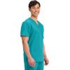 Cherokee Scrub for Men’s Tuckable V-Neck Top with 1 Chest Pocket, Pen Slot, Ultra Soft, Durable, 2-Way Stretch Fabric- WW690(Teal Blue)