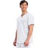 Cherokee Scrub for Men’s Tuckable V-Neck Top with 1 Chest Pocket, Pen Slot, Ultra Soft, Durable, 2-Way Stretch Fabric- WW690(White)