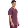 Cherokee Scrub for Men’s Tuckable V-Neck Top with 1 Chest Pocket, Pen Slot, Ultra Soft, Durable, 2-Way Stretch Fabric- WW690(Wine)