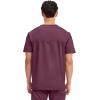 Cherokee Scrub for Men’s Tuckable V-Neck Top with 1 Chest Pocket, Pen Slot, Ultra Soft, Durable, 2-Way Stretch Fabric- WW690(Wine)