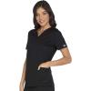 Cherokee Scrub for Women Modern Classic V-Neck Top with 3 Pockets, 2-Way Stretch, Ultra Soft & Breathable Fabric – WW630(Black)