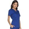 Cherokee Scrub for Women Modern Classic V-Neck Top with 3 Pockets, 2-Way Stretch, Ultra Soft & Breathable Fabric – WW630(Galaxy Blue)