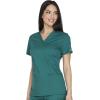 Cherokee Scrub for Women Modern Classic V-Neck Top with 3 Pockets, 2-Way Stretch, Ultra Soft & Breathable Fabric – WW630(Hunter Green)