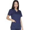 Cherokee Scrub for Women Modern Classic V-Neck Top with 3 Pockets, 2-Way Stretch, Ultra Soft & Breathable Fabric – WW630(Navy)
