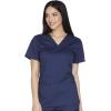 Cherokee Scrub for Women Modern Classic V-Neck Top with 3 Pockets, 2-Way Stretch, Ultra Soft & Breathable Fabric – WW630(Navy)