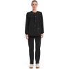 Cherokee Scrub for Women Snap Front Jacket with 3 Pockets, Fade Resistant, 2-Way Stretch, Soft & Durable Fabric – WW340(Black)
