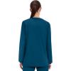 Cherokee Scrub for Women Snap Front Jacket with 3 Pockets, Fade Resistant, 2-Way Stretch, Soft & Durable Fabric – WW340(Caribbean Blue)