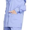 Cherokee Scrub for Women Snap Front Jacket with 3 Pockets, Fade Resistant, 2-Way Stretch, Soft & Durable Fabric – WW340(Ciel)
