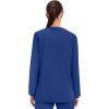 Cherokee Scrub for Women Snap Front Jacket with 3 Pockets, Fade Resistant, 2-Way Stretch, Soft & Durable Fabric – WW340(Galaxy Blue)