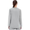 Cherokee Scrub for Women Snap Front Jacket with 3 Pockets, Fade Resistant, 2-Way Stretch, Soft & Durable Fabric – WW340(Grey)