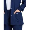 Cherokee Scrub for Women Snap Front Jacket with 3 Pockets, Fade Resistant, 2-Way Stretch, Soft & Durable Fabric – WW340(Navy)