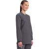 Cherokee Scrub for Women Snap Front Jacket with 3 Pockets, Fade Resistant, 2-Way Stretch, Soft & Durable Fabric – WW340(Pewter)